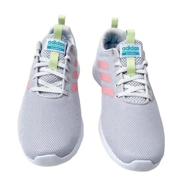 adidas Lite Racer CLN EG3049 Gray Pink Lace Up Running Shoes Size US 7.5 - Picture 6 of 12